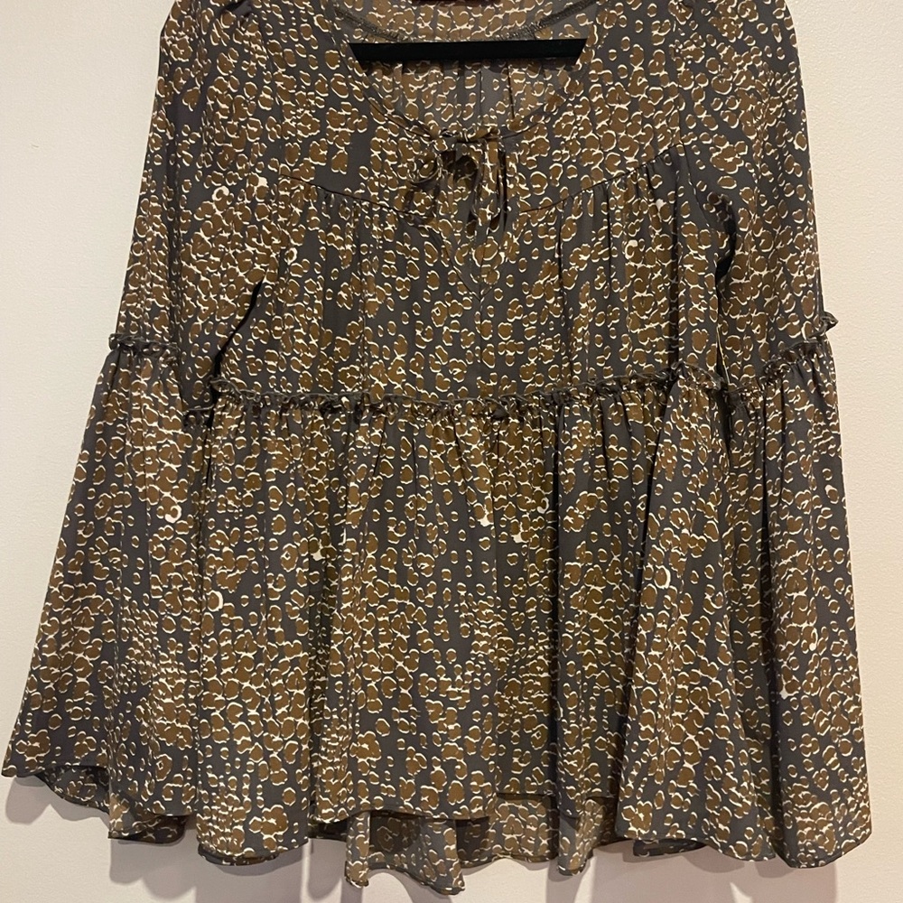 Buddy Love Black and Gold Patterned Blouse